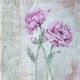 Салфетка для декупажа "Розовые маки на коричневом" бумажная, 33х33 см